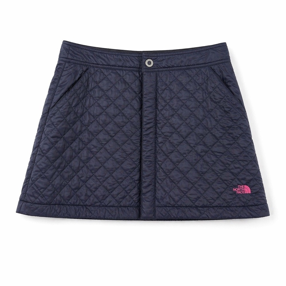 North Face Thermoball Quilted Skirt Womens Size S Navy Blue Primaloft Mini